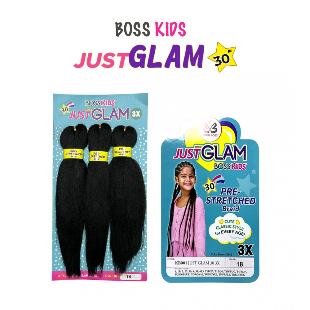 Bobbi Boss 3x Just Glam Braid Kanekalon Jumbo Braid Pre Stretched X Pression Hair 3x 30”