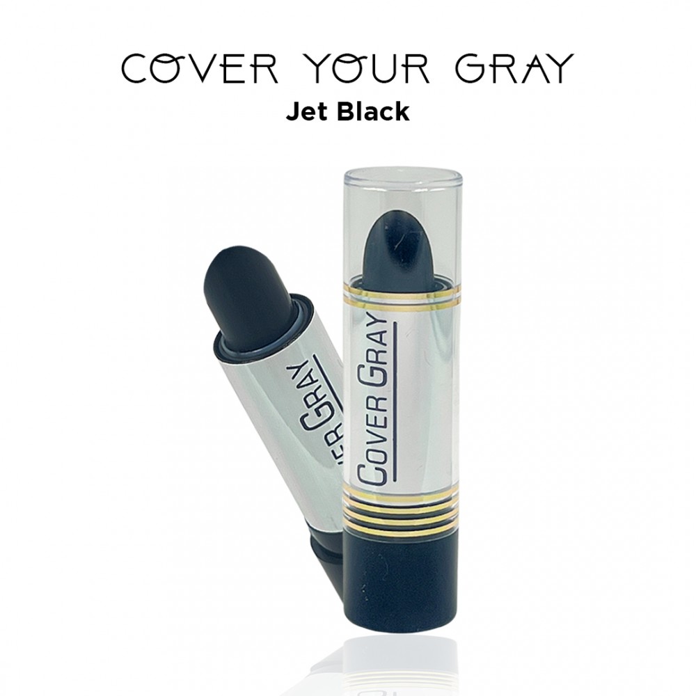 Free Shipping Cover Your Gray Hair Color Touch-Up Stick Instant Haircolor Lipstick Applicator - Jet Black (3 Pack)