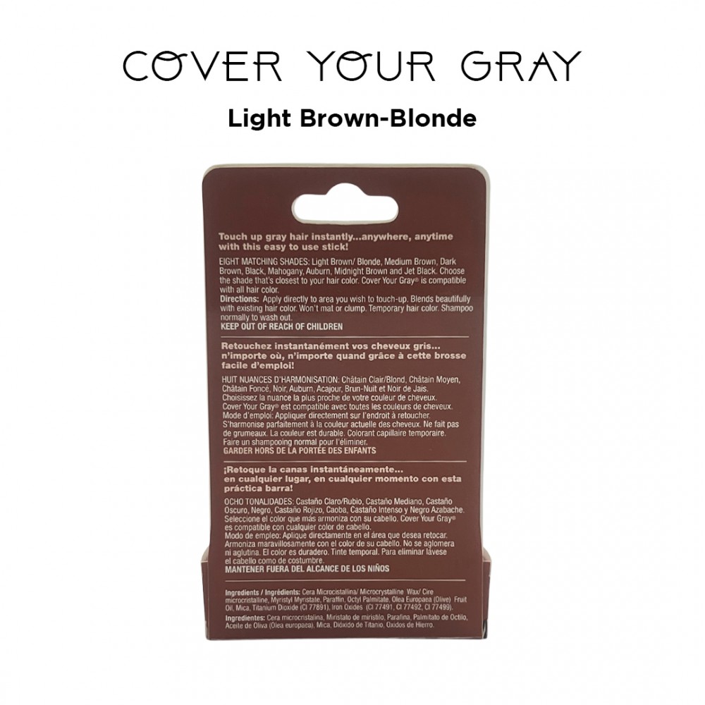 Free Shipping Cover Your Gray Hair Color Touch-Up Stick Instant Haircolor Lipstick Applicator - Light Brown Blonde (3 Pack)