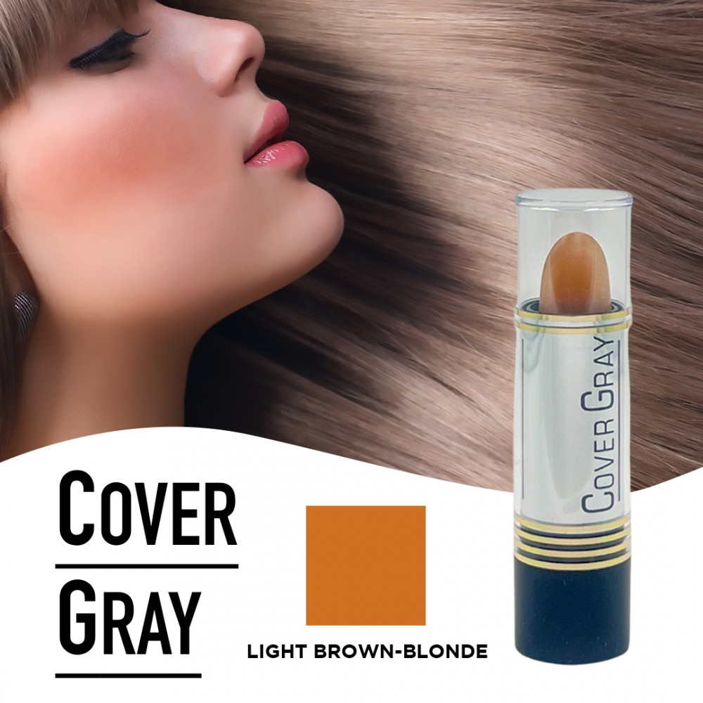 Free Shipping Cover Your Gray Hair Color Touch-Up Stick Instant Haircolor Lipstick Applicator - Light Brown Blonde (3 Pack)