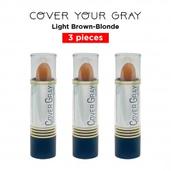Cover Your Gray Hair Color Touch-Up Stick Instant Haircolor Lipstick Applicator - Light Brown Blonde (3 Pack)