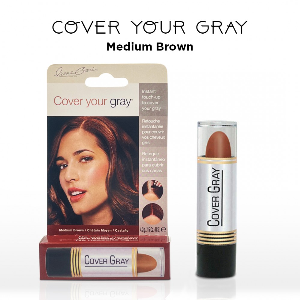 Free Shipping Cover Your Gray Hair Color Touch-Up Stick Instant Haircolor Lipstick Applicator - Medium Brown (3 Pack)