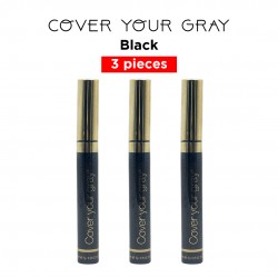 Cover Your Gray Brush-In Wand Waterproof Hair Color Touch-Up Mascara Wand Applicator - Black (3 Pack)