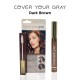 Free Shipping Cover Your Gray Brush-In Wand Waterproof Hair Color Touch-Up Mascara Wand Applicator - Dark Brown (3 Pack)