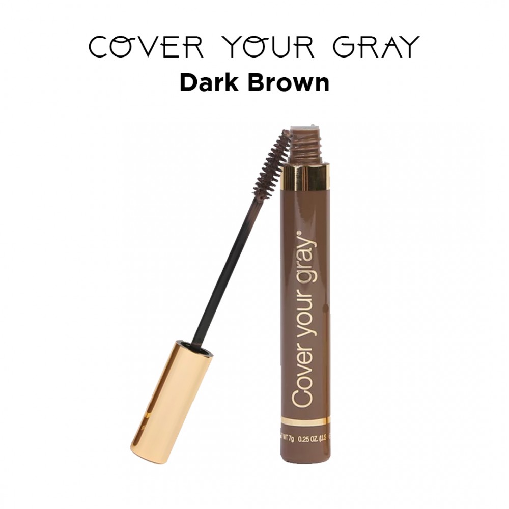 Free Shipping Cover Your Gray Brush-In Wand Waterproof Hair Color Touch-Up Mascara Wand Applicator - Dark Brown (3 Pack)