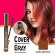 Free Shipping Cover Your Gray Brush-In Wand Waterproof Hair Color Touch-Up Mascara Wand Applicator - Dark Brown (3 Pack)