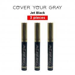 Cover Your Gray Brush-In Wand Waterproof Hair Color Touch-Up Mascara Wand Applicator - Jet Black (3 Pack)