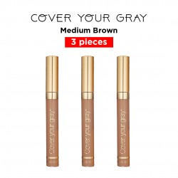 Cover Your Gray Brush-In Wand Waterproof Hair Color Touch-Up Mascara Wand Applicator - Medium Brown (3 Pack)