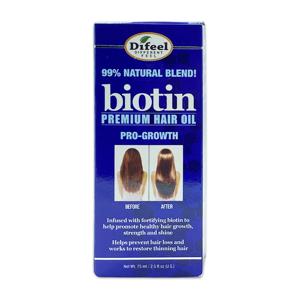 Difeel Different Feel 99% Natural Blend Biotin Premium Hair Oil Pro Growth Helps Prevent Hair Loss And Works To Restore Thinning Hair Oil 2.5 Oz