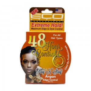 Eco Style Extreme Hold Maximum Edge Control And Style Control For All Hair Types 48 Hours Control Play N Stay Argan Edge Control 3 Oz Eco Style Extreme Hold Maximum Edge Control And Style Control For All Hair Types 48 Hours Control Play N Stay Argan Edge Control 3 Oz