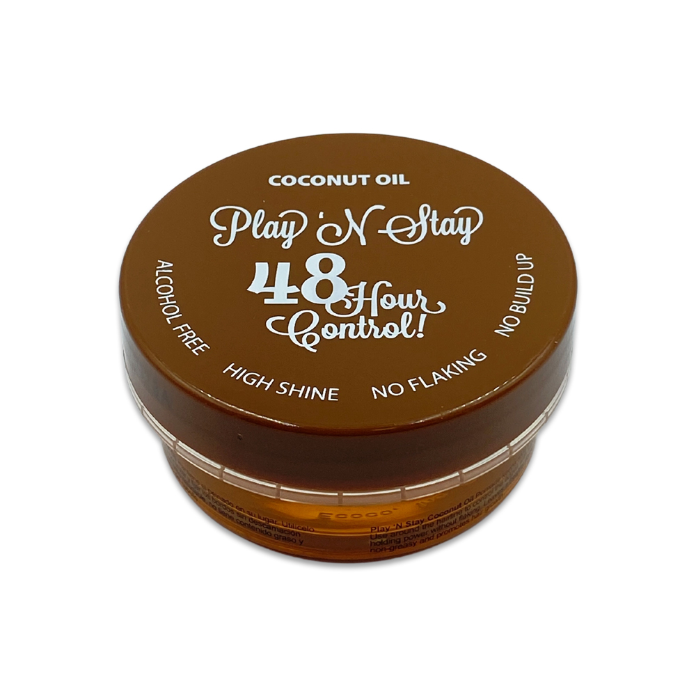 Eco Style Extreme Hold Maximum Edge Control And Style Control For All Hair Types 48 Hours Control Play N Stay Coconut Oil Edge Control 3 Oz