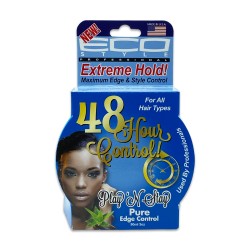 Eco Style Extreme Hold Maximum Edge Control And Style Control For All Hair Types 48 Hours Control Play N Stay Pure Edge Control 3 Oz