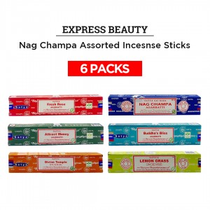 Easy Shine Beauty Nag Champa Assorted Incense Sticks Variety Set 1, Authentic Agarbatti For Relaxation And Non-Toxic Incense - (6 Pack Set)
