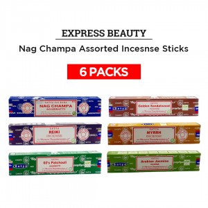 Easy Shine Beauty Nag Champa Assorted Incense Sticks Variety Set 3, Authentic Agarbatti For Relaxation And Non-Toxic Incense - (6 Pack Set)