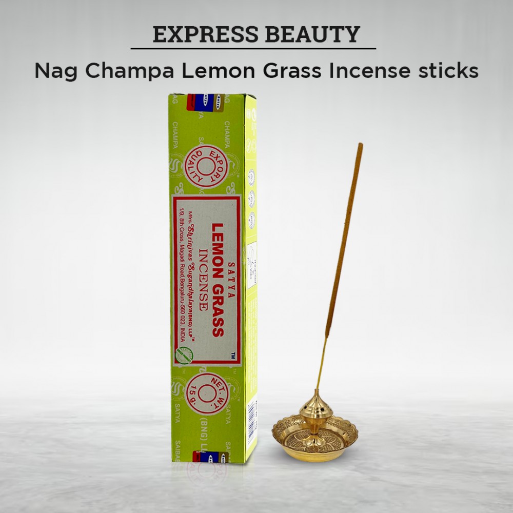 Free Shipping Easy Shine Beauty Nag Champa Lemon Grass Incense Sticks, Authentic Agarbatti for Relaxation and Non-Toxic Incense - (12 Pack Set)