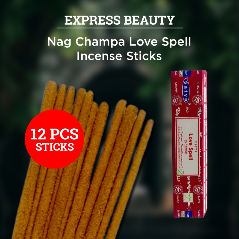 Free Shipping Easy Shine Beauty Nag Champa Love Spell Incense Sticks, Authentic Agarbatti for Relaxation and Non-Toxic Incense - (12 Pack Set)