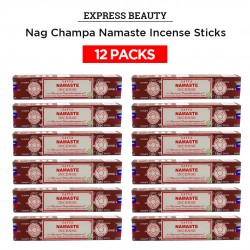 Easy Shine Beauty Nag Champa Namaste Incense Sticks, Authentic Agarbatti For Relaxation And Non-Toxic Incense - (12 Pack Set)