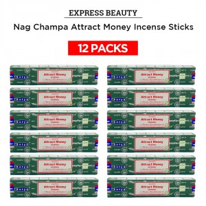 Easy Shine Beauty Nag Champa Attract Money Incense Sticks, Authentic Agarbatti For Relaxation And Non-Toxic Incense - (12 Pack Set)