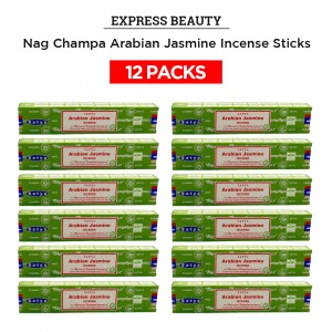 Easy Shine Beauty Nag Champa Arabian Jasmine Incense Sticks, Authentic Agarbatti For Relaxation And Non-Toxic Incense - (12 Pack Set)
