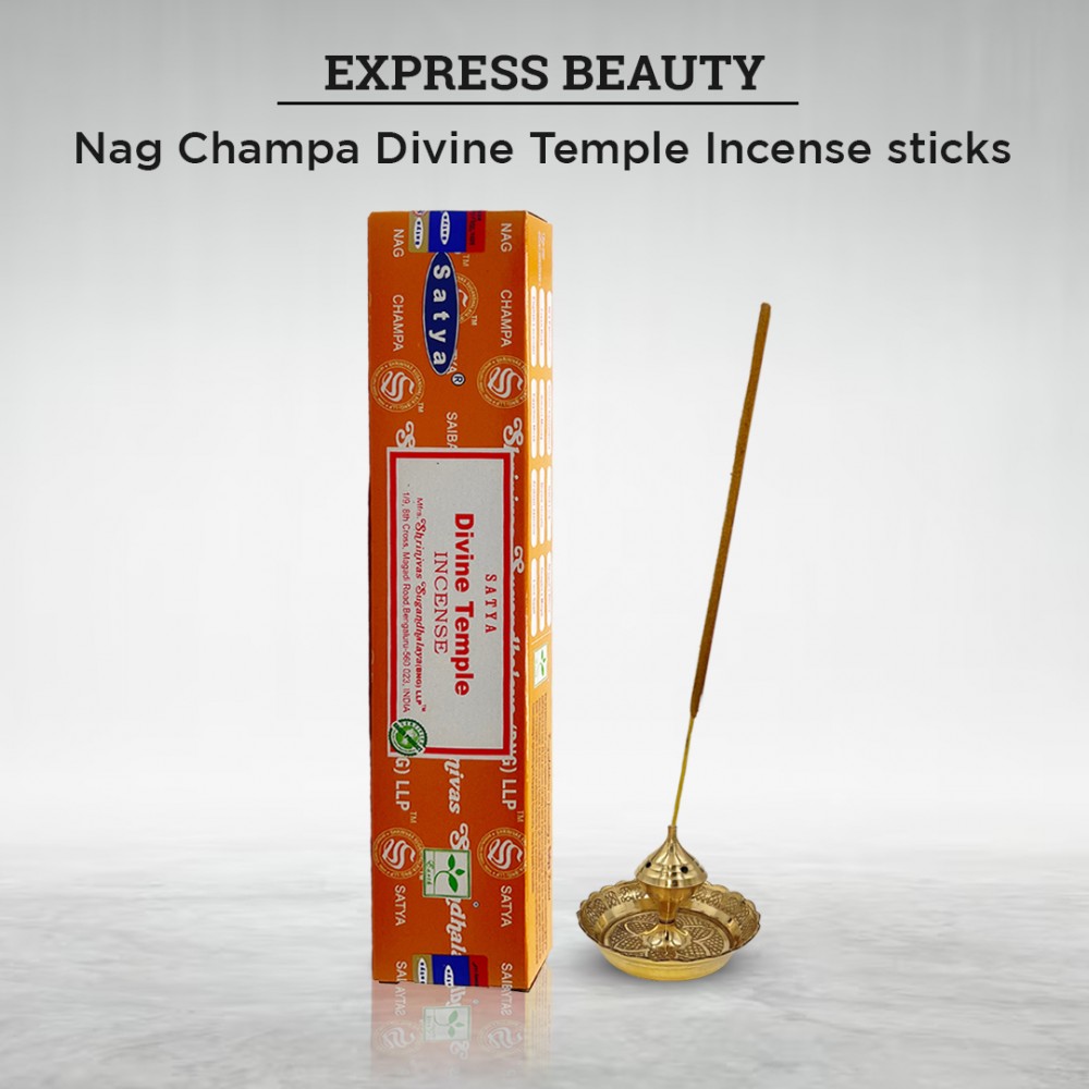 Free Shipping Easy Shine Beauty Nag Champa Divine Temple Incense Sticks, Authentic Agarbatti for Relaxation and Non-Toxic Incense - (12 Pack Set)