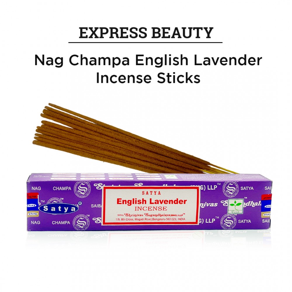 Free Shipping Easy Shine Beauty Nag Champa English Lavender Incense Sticks, Authentic Agarbatti for Relaxation and Non-Toxic Incense - (12 Pack Set)