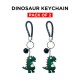 Free Shipping Ebo Premium Silicone Keychain Cartoon Dinosaur Key Ring for Kids Dinosaur Key Chain ( Dark Green ) - 2 Pcs