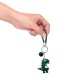 Free Shipping Ebo Premium Silicone Keychain Cartoon Dinosaur Key Ring for Kids Dinosaur Key Chain ( Dark Green ) - 2 Pcs