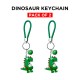 Free Shipping Ebo Premium Silicone Keychain Cartoon Dinosaur Key Ring for Kids Dinosaur Key Chain ( Green ) - 2 Pcs