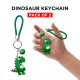 Free Shipping Ebo Premium Silicone Keychain Cartoon Dinosaur Key Ring for Kids Dinosaur Key Chain ( Green ) - 2 Pcs