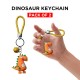 Free Shipping Ebo Premium Silicone Keychain Cartoon Dinosaur Key Ring for Kids Dinosaur Key Chain ( Orange ) - 2 Pcs