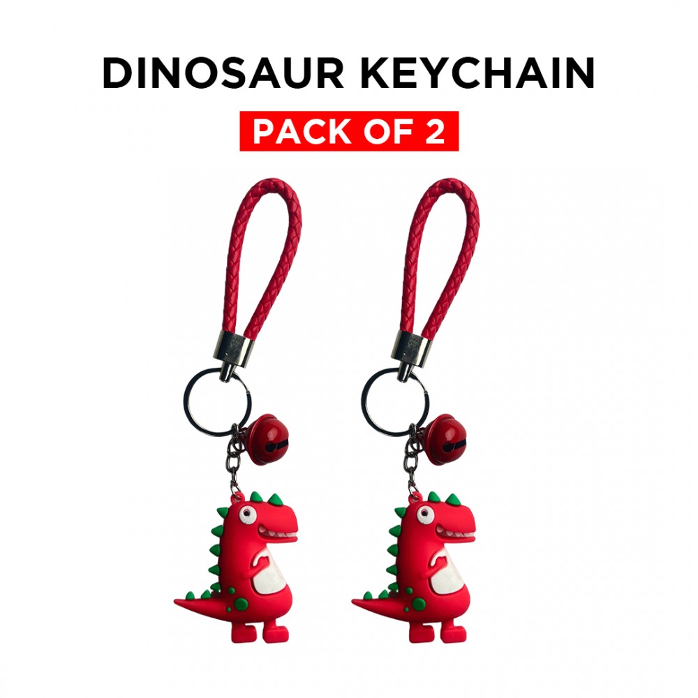 Free Shipping Ebo Premium Silicone Keychain Cartoon Dinosaur Key Ring for Kids Dinosaur Key Chain ( Red ) - 2 Pcs Free Shipping Ebo Premium Silicone Keychain Cartoon Dinosaur Key Ring for Kids Dinosaur Key Chain ( Red ) - 2 Pcs