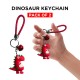 Free Shipping Ebo Premium Silicone Keychain Cartoon Dinosaur Key Ring for Kids Dinosaur Key Chain ( Red ) - 2 Pcs Free Shipping Ebo Premium Silicone Keychain Cartoon Dinosaur Key Ring for Kids Dinosaur Key Chain ( Red ) - 2 Pcs