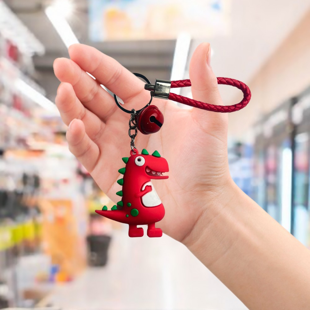 Free Shipping Ebo Premium Silicone Keychain Cartoon Dinosaur Key Ring for Kids Dinosaur Key Chain ( Red ) - 2 Pcs Free Shipping Ebo Premium Silicone Keychain Cartoon Dinosaur Key Ring for Kids Dinosaur Key Chain ( Red ) - 2 Pcs