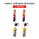 Free Shipping Ebo Premium Anime Character Silicone Family Model Keychain Cartoon Key Ring for Kids Family Girl Key Chain - 2 Pcs