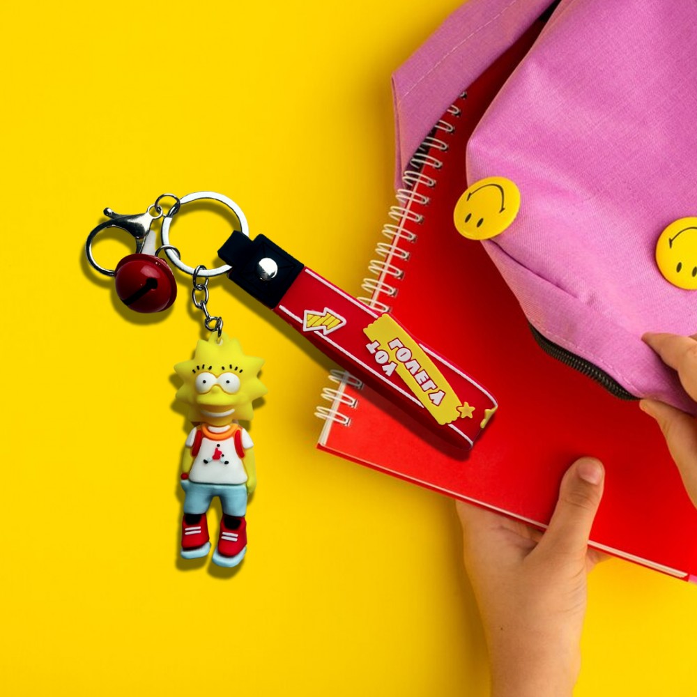 Free Shipping Ebo Premium Anime Character Silicone Family Model Keychain Cartoon Key Ring for Kids Family Girl Key Chain - 2 Pcs