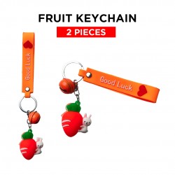 Ebo Premium Silicone Fruit Keychain Carrot Key Ring For Kids Fruit Key Chain ( Orange ) - 2 Pcs Ebo Premium Silicone Fruit Keychain Carrot Key Ring For Kids Fruit Key Chain ( Orange ) - 2 Pcs