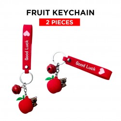 Ebo Premium Silicone Fruit Keychain Apple Key Ring For Kids Fruit Key Chain ( Red ) - 2 Pcs Ebo Premium Silicone Fruit Keychain Apple Key Ring For Kids Fruit Key Chain ( Red ) - 2 Pcs