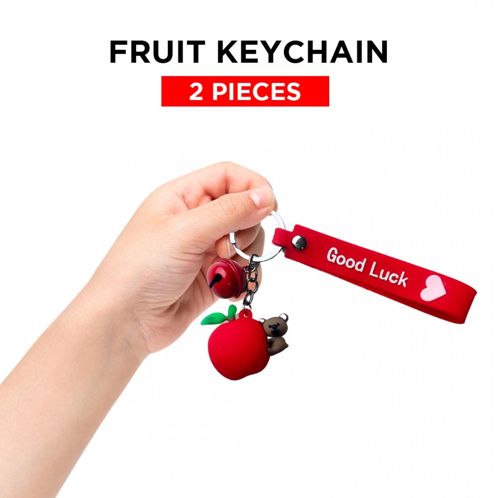 Free Shipping Ebo Premium Silicone Fruit Keychain Apple Key Ring for Kids Fruit Key Chain ( Red ) - 2 Pcs Free Shipping Ebo Premium Silicone Fruit Keychain Apple Key Ring for Kids Fruit Key Chain ( Red ) - 2 Pcs