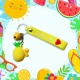 Free Shipping Ebo Premium Silicone Fruit Keychain Pineapple Key Ring for Kids Fruit Key Chain ( Yellow ) - 2 Pcs