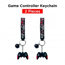 Ebo Premium Silicone Keychain Game Controller Key Ring For Kids Game Controller Key Chain ( Black ) - 2 Pcs