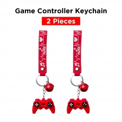 Ebo Premium Silicone Keychain Game Controller Key Ring For Kids Game Controller Key Chain ( Red ) - 2 Pcs