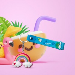 Ebo Premium Stylish Cute Silicone Keychain Rainbow Key Ring For Kids Rainbow Key Chain ( Light Blue ) - 2 Pcs Ebo Premium Stylish Cute Silicone Keychain Rainbow Key Ring For Kids Rainbow Key Chain ( Light Blue ) - 2 Pcs