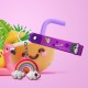 Free Shipping Ebo Premium Stylish Cute Silicone Keychain Rainbow Key Ring for Kids Rainbow Key Chain ( Purple ) - 2 Pcs