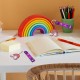 Free Shipping Ebo Premium Stylish Cute Silicone Keychain Rainbow Key Ring for Kids Rainbow Key Chain ( Purple ) - 2 Pcs