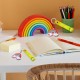 Free Shipping Ebo Premium Stylish Cute Silicone Keychain Rainbow Key Ring for Kids Rainbow Key Chain ( Yellow ) - 2 Pcs