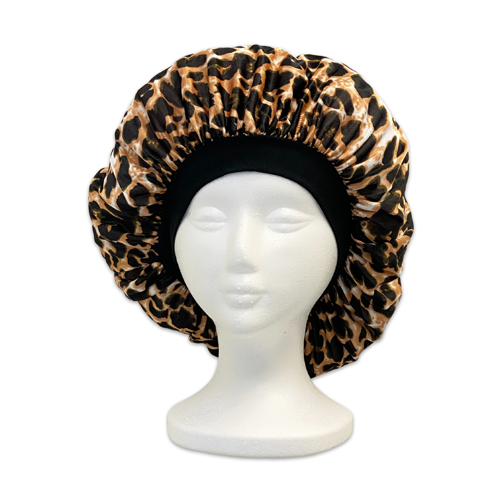 Ebo Organic Argan Olive Oil And Peppermint Treated Satin Bonnet Sleep Cap Patterned 849