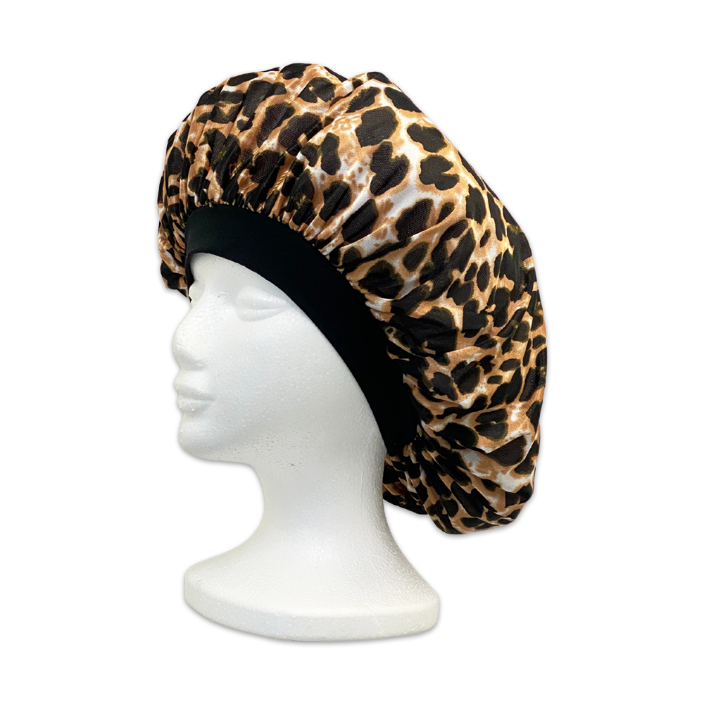 Ebo Organic Argan Olive Oil And Peppermint Treated Satin Bonnet Sleep Cap Patterned 849