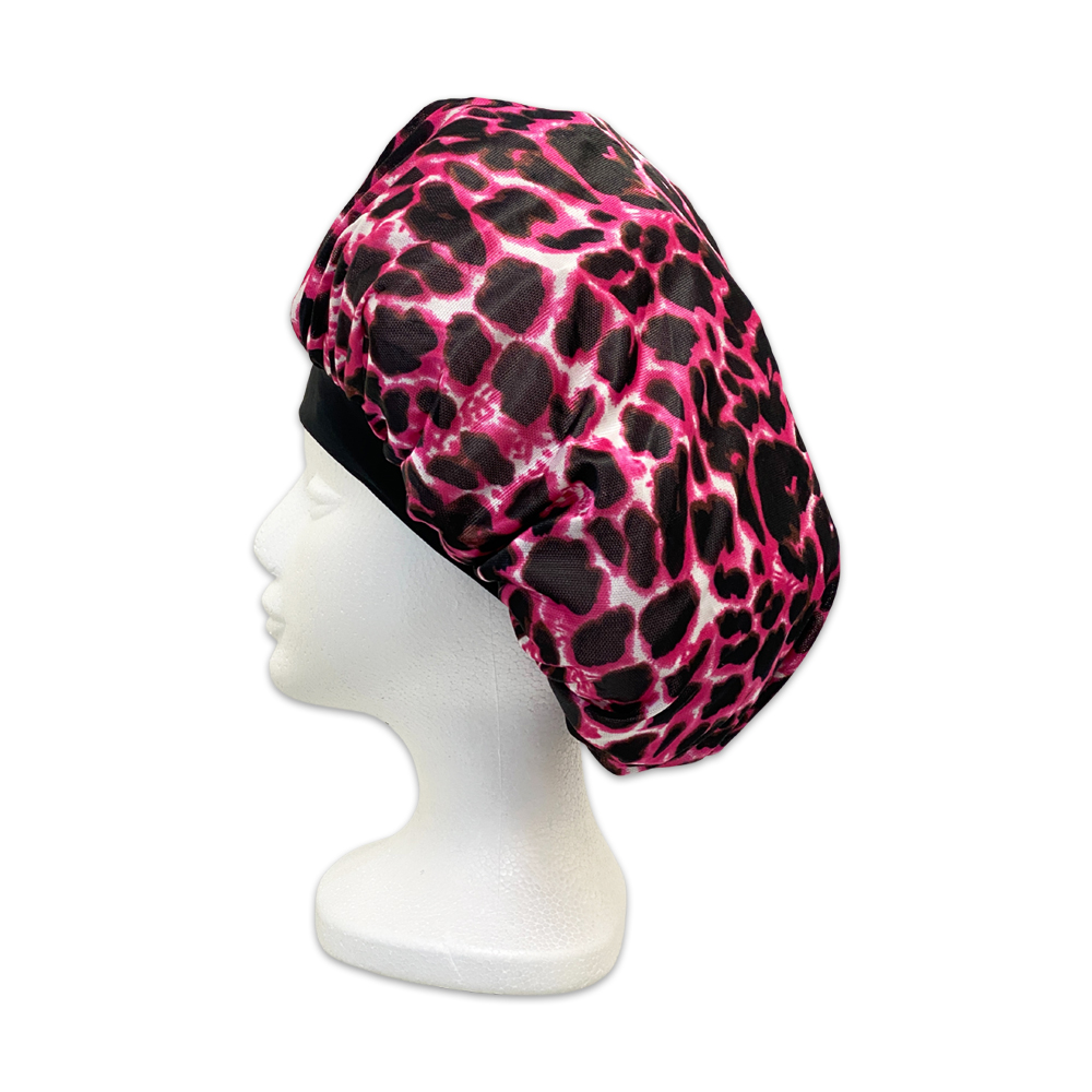 Ebo Organic Argan Olive Oil And Peppermint Treated Satin Bonnet Sleep Cap Patterned 849