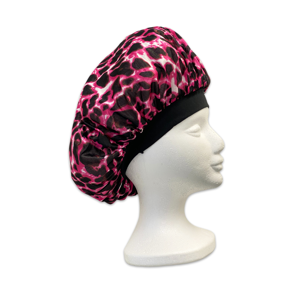 Ebo Organic Argan Olive Oil And Peppermint Treated Satin Bonnet Sleep Cap Patterned 849
