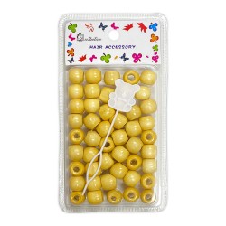 Ebo Color Round Wood Hair Beads Braid Hair Natural Color 